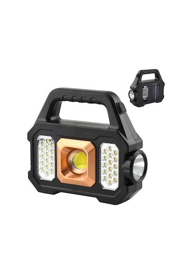 Ccgloball Taşınabilir Güneş Arama Işığı Led Çift Işık Kaynağı Suya Dalı Altın