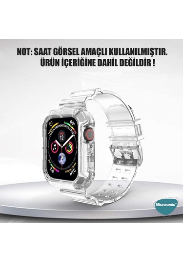 Microsonic iOS Uyumlu Watch Series 3 42Mm Kordon Transparent Şeffaf