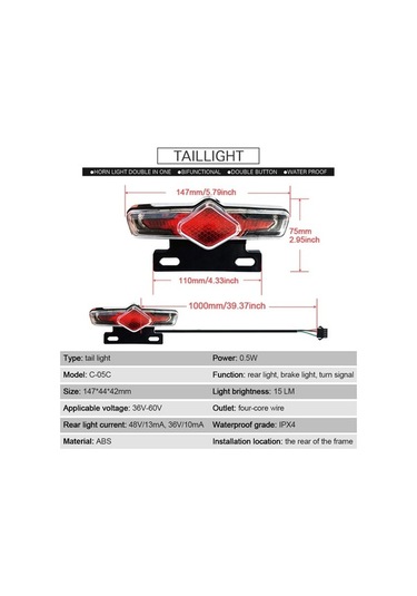 Ebitda Ebike Far Seti Lityum-iyon, Siyah, Bisiklet Işıkları Siyah