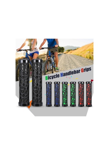 Bisiklet Gidon Tutacakları Kaymaz Kauçuk Gidon Ucu Tutacakları Yeşil
