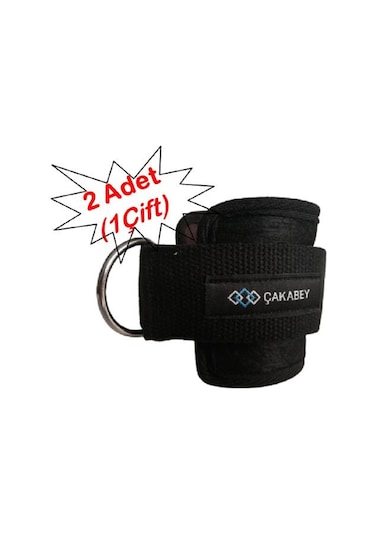 D Ring Fitness Ayak Bileği Ağırlık Çalışma Kemeri 1 Çift Siyah