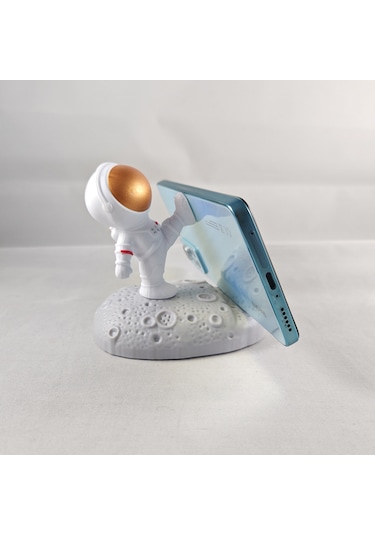 Masaüstü Astronot Telefon Tutucu Ve Standı -ayağıyla Destek Veren