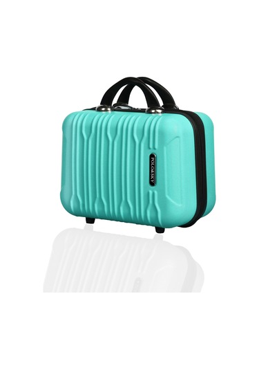 Polo&sky Mars Model Su Yeşili Renk Abs Makyaj Çantası El Valizi