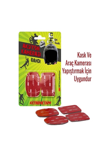 Aksiyon Kamerası Yapıştırma Bandı 3m Kamera Montaj Bandı