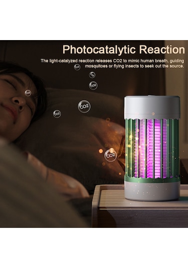 Youtek Usb Şarjlı Elektrikli Kovucu, 2 Modlu, Uv Işık Ve Fotokatalitik Reaksiyonlu, Ev Ve Dış Mekan Kullanıma Uygun, Sessiz 35db , Yeşil