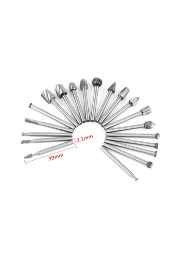 Springsun 20 Adet Hss Dairesel Saplı Roter Freze Takımı - Ahşap Ve Plastik İçin Oymak, Şekillendirmek, Kenar Düzenlemek