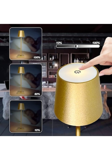 Taşınabilir Şarjlı Masa Lambası Dimli İstanbul Dekoratif Abajur