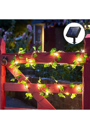 MİGHTY 10 M 100 LED SARMAŞIK YAPRAKLI YILBAŞI GÜNEŞ ENERJİLİ BAHÇ