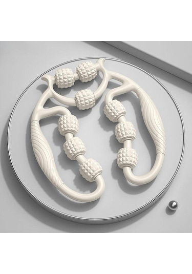 Suntek Bacak Masaj Silindiri 360 Derece Aleti Antrenman Kapalı Beyaz