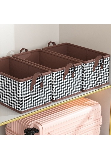 Dancemonkey Cbtx 50x30x26cm Saklama Kutusu Non Woven Pp Katlanabilir Dolap Düzenleyici Organizer Kutusu - Siyah 140l