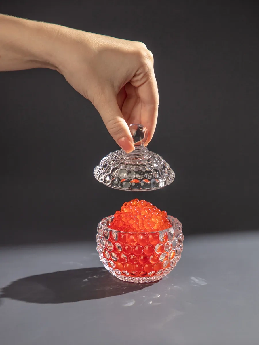 Lefard "muza" 130 Ml Kapaklı Cam İkra Kabı 156402552 Beyaz