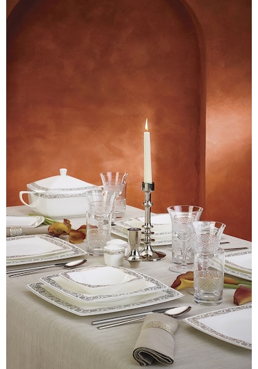 Karaca  Fine Pearl Trove 62 Parça 12 Kişilik İnci Yemek Takımı