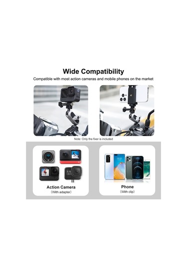 Puluz Pu862 Kamera Montajı Kelepçe Montajı Bisiklet Gümüş