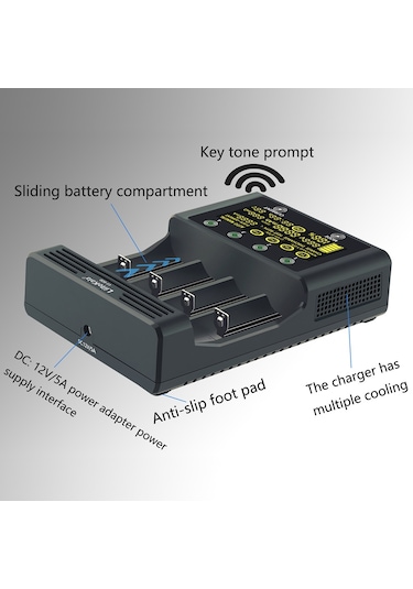 Geeksen lii-600 Akıllı Li-ion Pil Şarj Cihazı USB Şarj Cihazı Avrupa Standardı