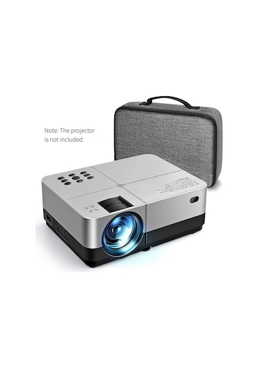 Maiyame Projektör Taşıma Çantası, Oxford Kumaşı İle Su Geçirmez, Şok Emici, Dayanıklı, Çift Rıhtım, Gri Renk, Aksesuarları Korur