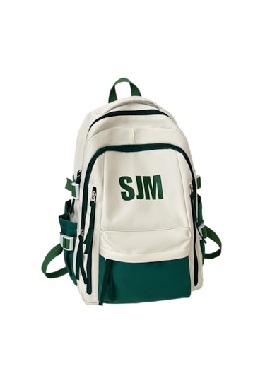 Retro Öğrenci Bilgisayarı Sırt Çantası-yeşil Yeşil