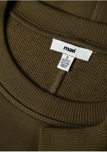 Mavi - Bisiklet Yaka Haki Sweatshirt 1s10390-71589 Yeşil