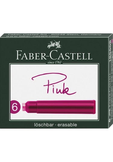 Faber Castell Dolma Kalem Kartuşu 6 Lı Pembe