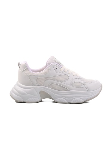 Aspor Beyaz Fileli Kadın Spor Ayakkabı Sneaker Çok Renkli