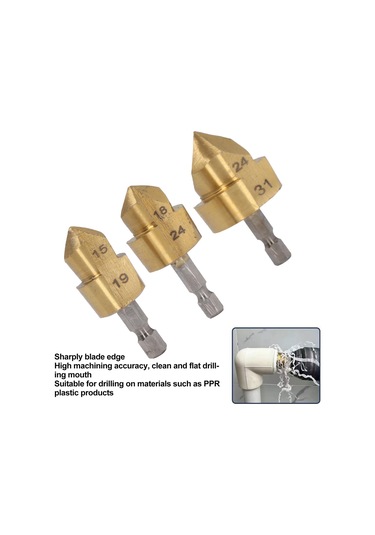 3 Adet Ppr Kaldırma Matkap Ucu Seti Yüksek Karbonlu Çelik Ti