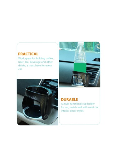 Cbtx Araba Su Bardağı Tutucu Çok Fonksiyonlu Hava Çıkışı Cep Telefonu Tutucu Küllük Karbon Fiber Gümüş Kenar