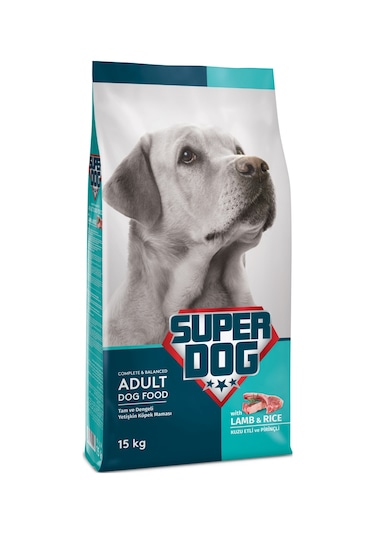 Super Dog Kuzu Etli Yetişkin Köpek Maması 15 KG