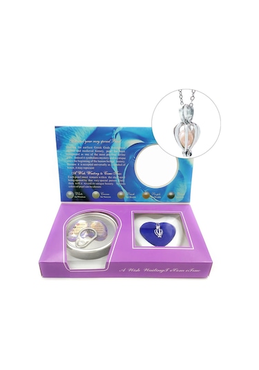 İstiridye İçinde İnci Kadın Kolye Gümüş