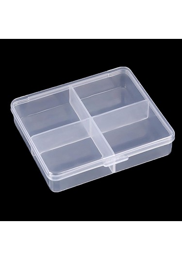Kare Plastik Şeffaf Saklama Kutusu Küçük Öğeler Çeşitli Eşyalar Organizatör Vaka Takı Boncuk Konteyner Kutusu Araçları Aksesuarları 7.3 6.3 1.6cm