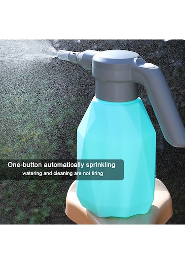 Neevoyu 2l Usb Şarjlı Elektrikli Buhar Makinesi - Bahçe Sulama, Araba Yıkama, Ev Temizliği İçin Universal Başlı Mavi Sprey Botu