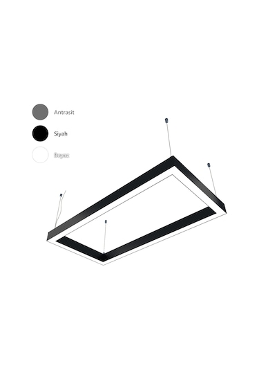 Dikdörtgen Modern Led Avize Linear Simit Armatür Lineer