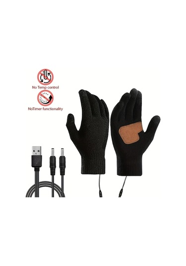 Willowhaven Akıllı Sıcaklık Kontrollü Elektrikli Eldivenler, Çift Taraflı Isıtma, Termostat Siyah