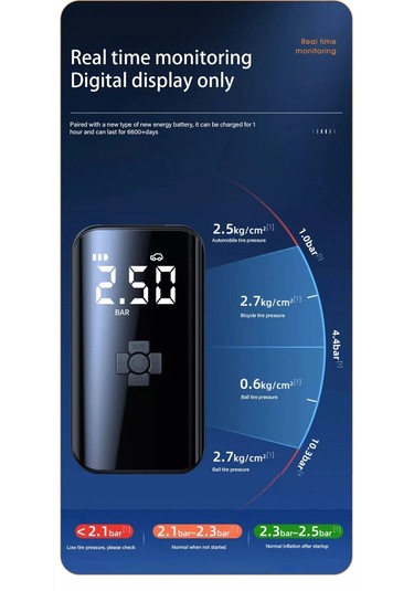 Dinosaurs Şarj Edilebilir Araba Hava Pompası Taşınabilir Araba Otomatik Kompresör Motosiklet Bisiklet Basketbol Şişme İçin Lastik Şişirme