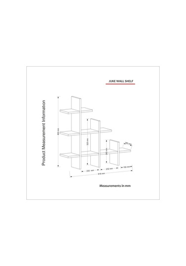 Dekorister Juke Duvar Rafı Ceviz