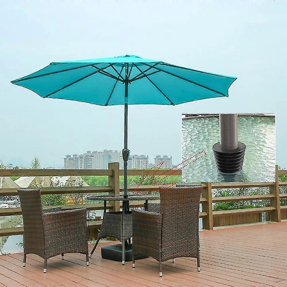 Şemsiye Konisi Kama Ve Masa Şemsiyesi Delik Halkası Tıkacı Ve Kapak Seti, Veranda Şemsiyesi İçin, 1,5 İnç Veya Daha Küçük Şemsiye Direği Çapı İçin İdeal Siyah Çok Renkli