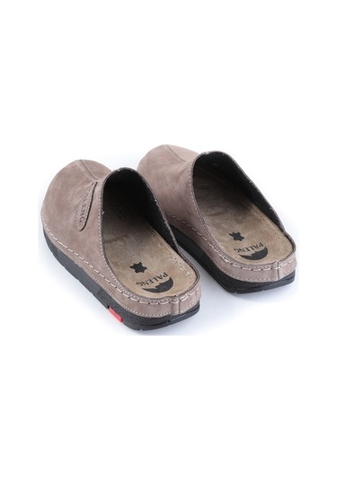 Paleng Kışlık Hakiki Deri Erkek Terlik (554949435) Vizon