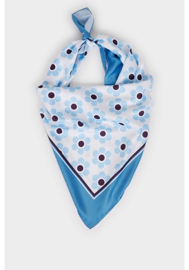 Defacto Kadın Desenli Fular G1578ax25wnbe2 Mavi