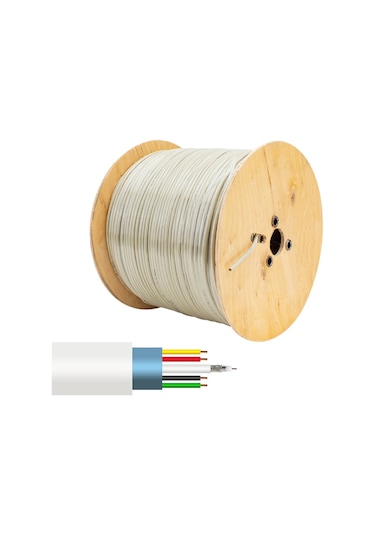 Kamera Kablosu Cctv Bakır Cu 4+1 X 0.22 500 Metre 4434