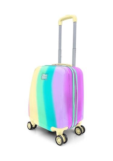 Coral High Renkli Çizgili Mini Kabin Boy Valiz 40cm 16786