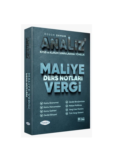 Kpss A Grubu Analiz Maliye Vergi Ders Notları 11. Baskı Monopol Yayınları