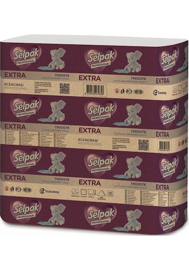 Selpak Havlu Professional Extra Z Katlı Peçete Z Peçete 12 x 200'lü