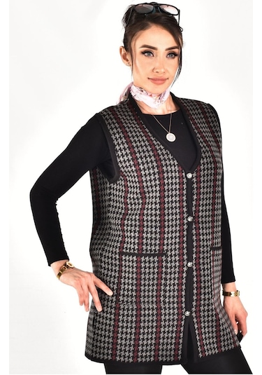 Onno Style Woman Klasik Yelek Siyah