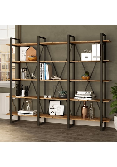 Robinhome Robin Home Vegas Serisi 5 Raflı Metal Kitaplık No 4