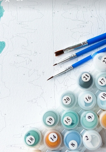 Denic Sayılarla Boyama Seti 40x50 Cm (Çıtalı) Fırça Boya Dahil Numaralı Tuval Beyaz ve Siyah At