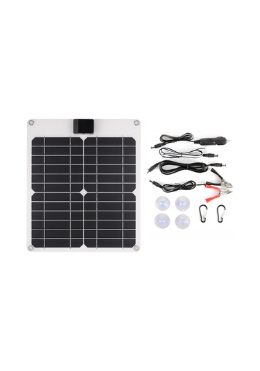 Mufunye Güneş Paneli Çekirdekli Dışarıda Kullanılamabilir 15w Beyaz Cep Telefonu Şarj Aleti Dc Kablolu, 12v Çıkışlı Güneş Enerjisi Şarj Cihazı