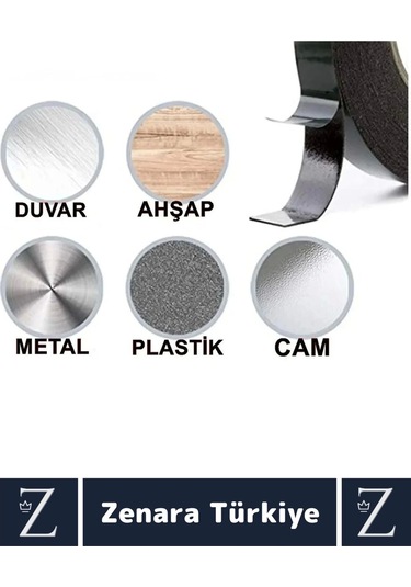 Ultra Güçlü İz Bırakmaz Elastik Kolay Şekil Alan Çift Taraflı Akrilik Köpük Bant 48mmx10 Metre 5adet