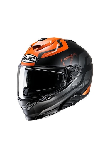 Hjc İ71 Enta MC7SF Kapalı Motosiklet Kaskı Mat Siyah - Turuncu