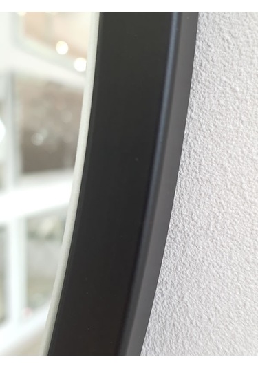 Ayna Denizi Circle Eighty Black Model Siyah Renk Metal Çerçeveli Yuvarlak Dekoratif Ayna Siyah