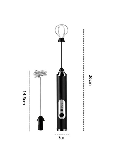 Soulader Taşınabilir Şarjlı Süt Köpürtücü - Evde & Ofiste Kolay Kullanım - Otomatik Kapama Siyah