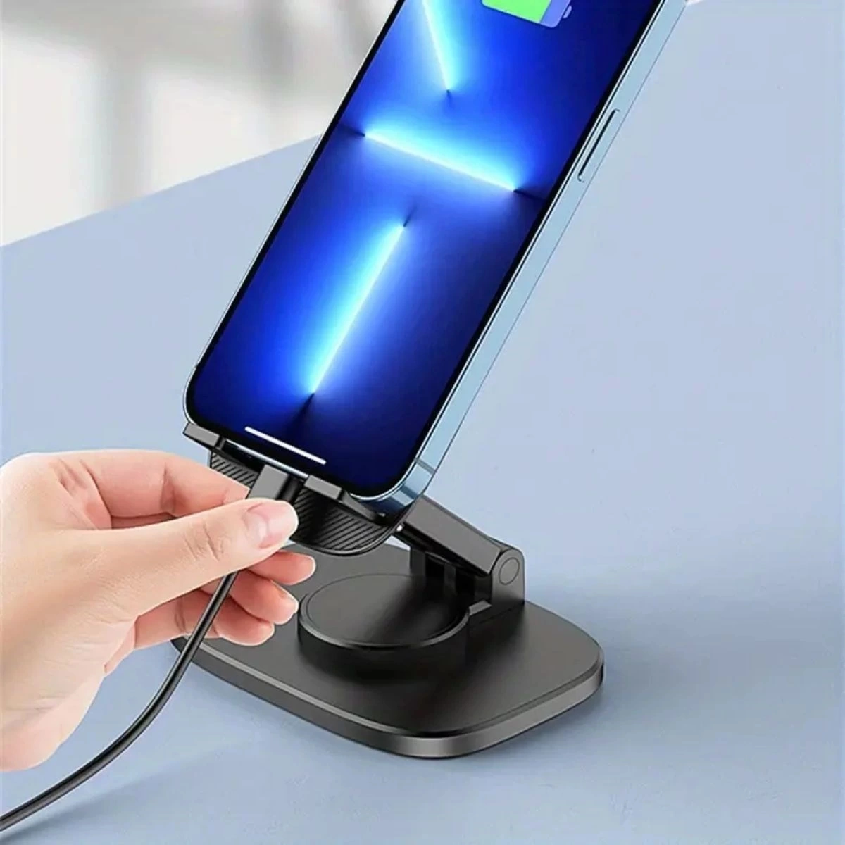 İpek Yıldızı 360 Döner Masaüstü Mobil Telefon Tutucu Standı