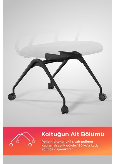 Ergolife Sit Air Ofis Koltuğu Tekerlekli, Bel Destekli, Fileli, Siyah, Bilgisayar Sandalyesi -572.60.1.682 Çok Renkli